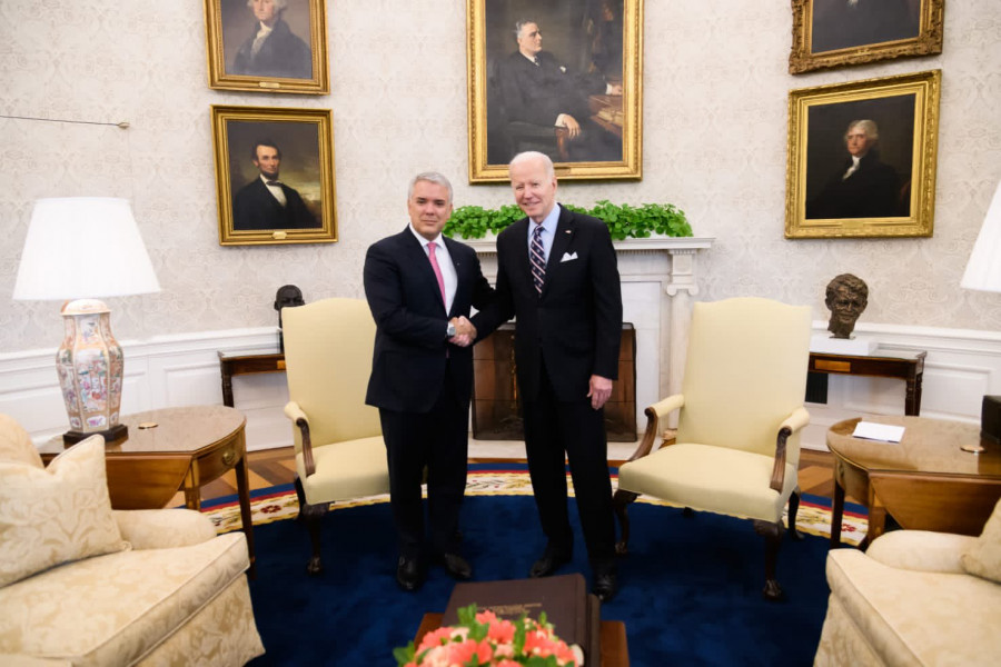 Reunión Biden Duque. Foto Presidencia de la República