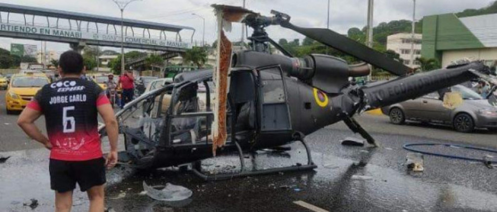 El Ejército Ecuatoriano pierde un helicóptero Gazelle en un accidente en Portoviejo
