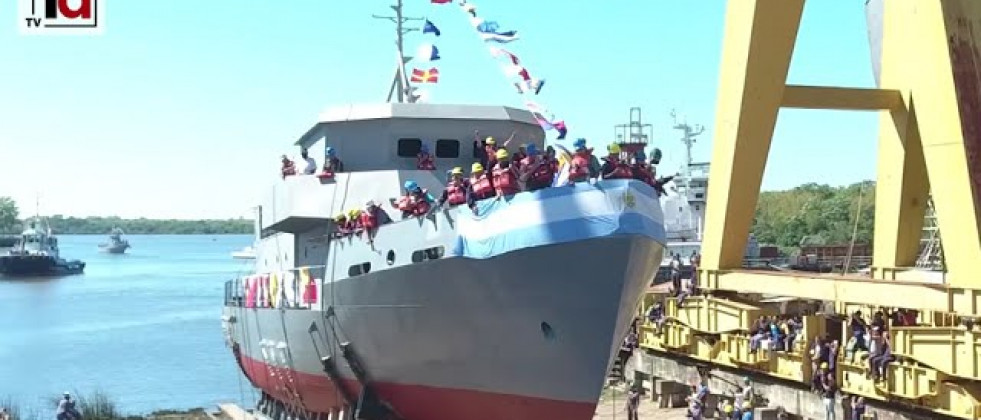 Astillero Rio Santiago bota la segunda lancha LICA para la Armada Argentina