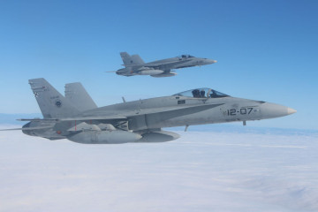 ​España despliega ocho cazas F-18 en la misión de Policía Aérea de la OTAN en Lituania