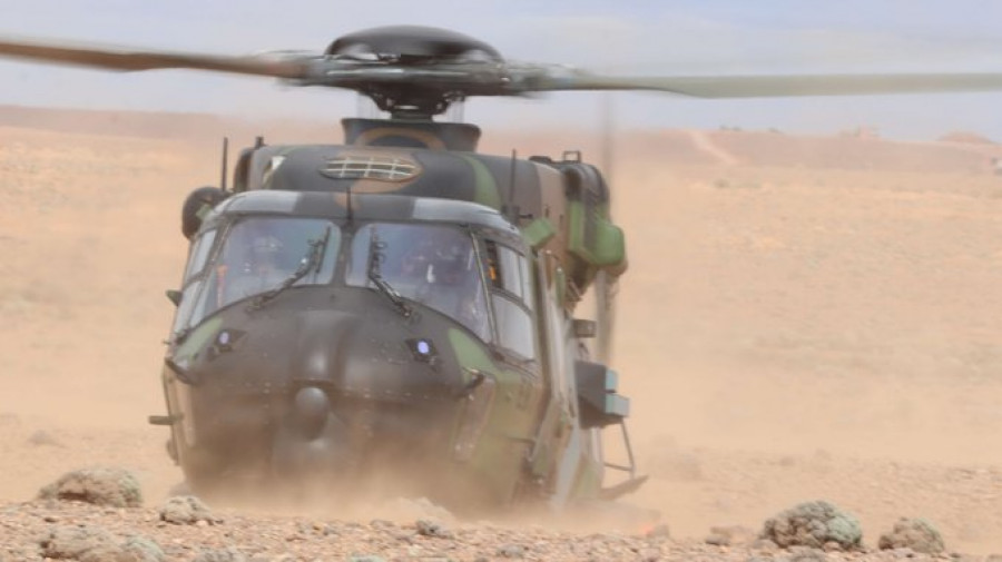 Helicóptero NH90 francés en el ejercicio Chergui 2022. Foto 4ª Brigada de Combate Aéreo Twitter