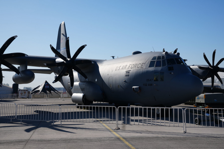 C 130H de la Guardia Aérea de Montana equipado con las hélices NP2000 de Collins Aerospace foto USAF