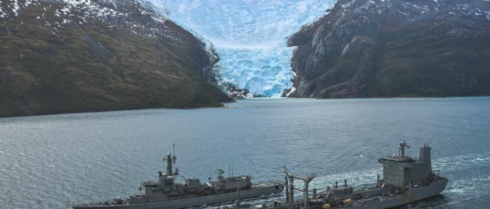 Entrenamiento de la Escuadra Nacional en Magallanes foto Armada de Chile