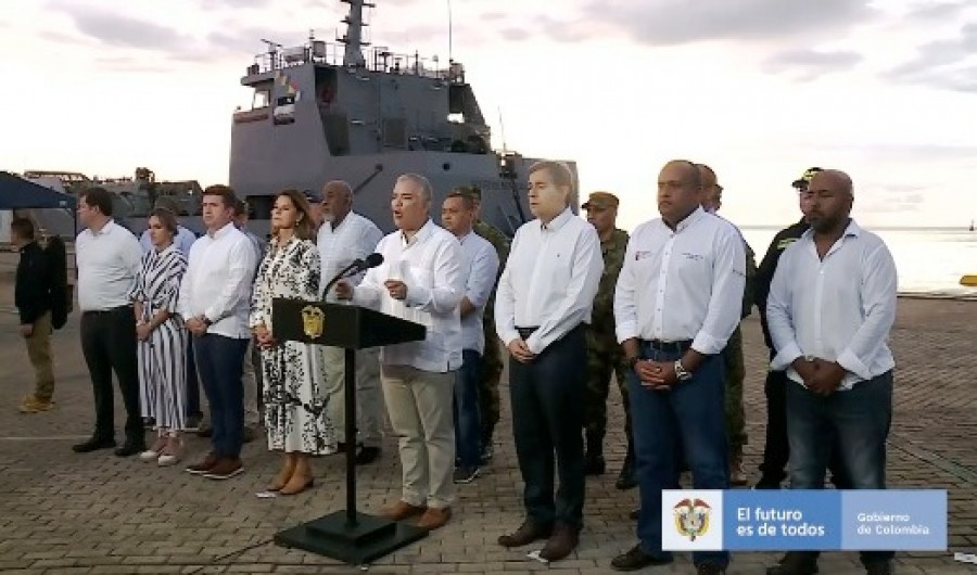 Ivan Duque en San Andres. Foto Presidencia de Colombia