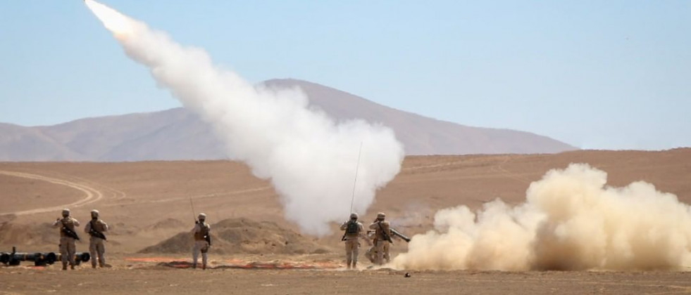 Disparo de misil Mistral foto Ejército de Chile