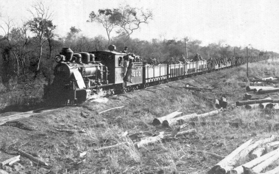 Tren tropas paraguayas El Choco