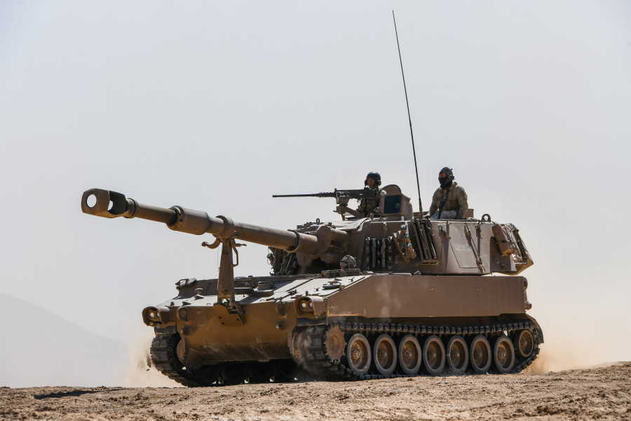 Obús autopropulsado M109 del Grupo de Artillería Salvo foto Ejército de Chile