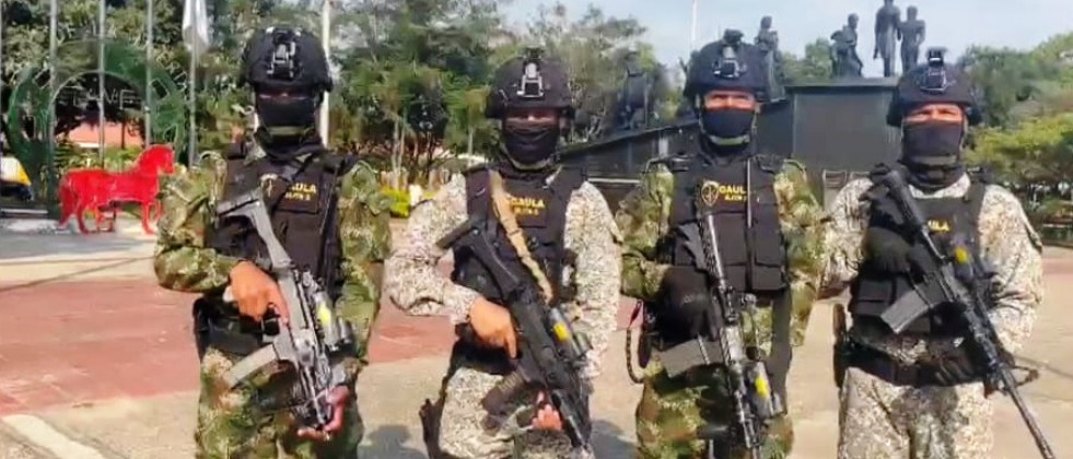 Gaula Elite Colombiano con CZ Scorpion. Imagen Ministerio de la Defensa Colombia