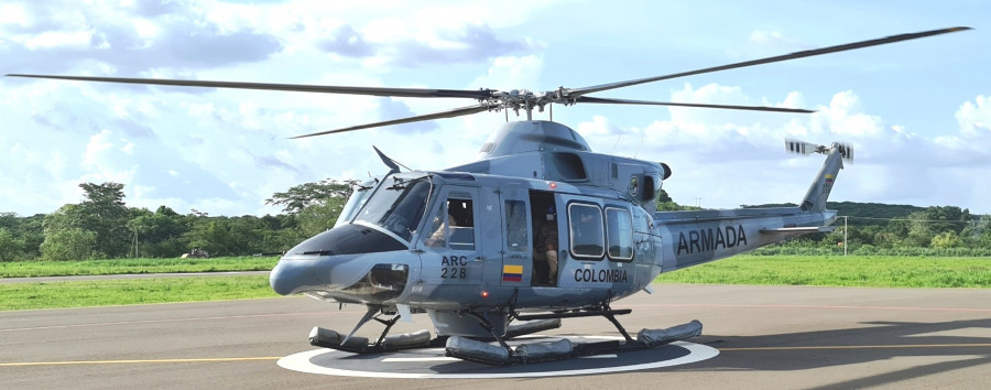 BELL 412EP DE LA AVIACIÓN NAVAL COLOMBIANA. FOTO INFODEFENSA