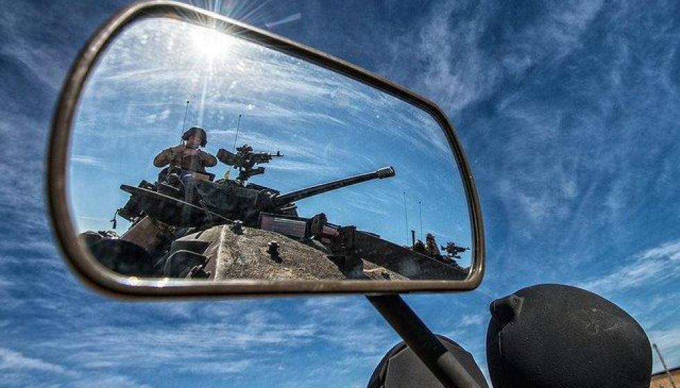 Blindado estadounidense en unas maniobras internacionales con participación ucraniana. Foto Departamento de Defensa de EEUU