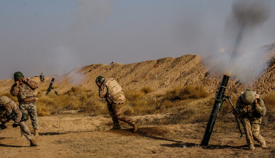 Adiestamiento mortero irak