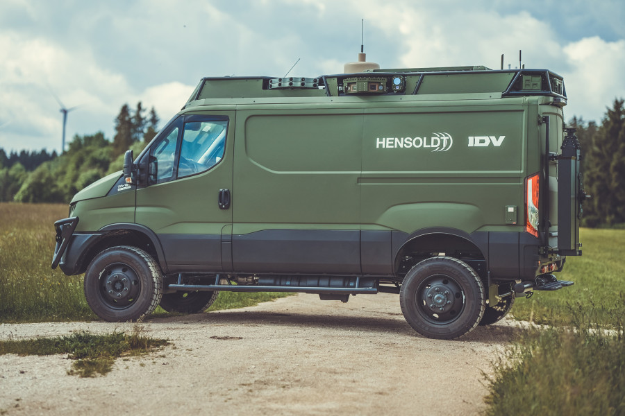 Vehículo MUV con suite de sensores de Hensoldt. Foto Hensoldt
