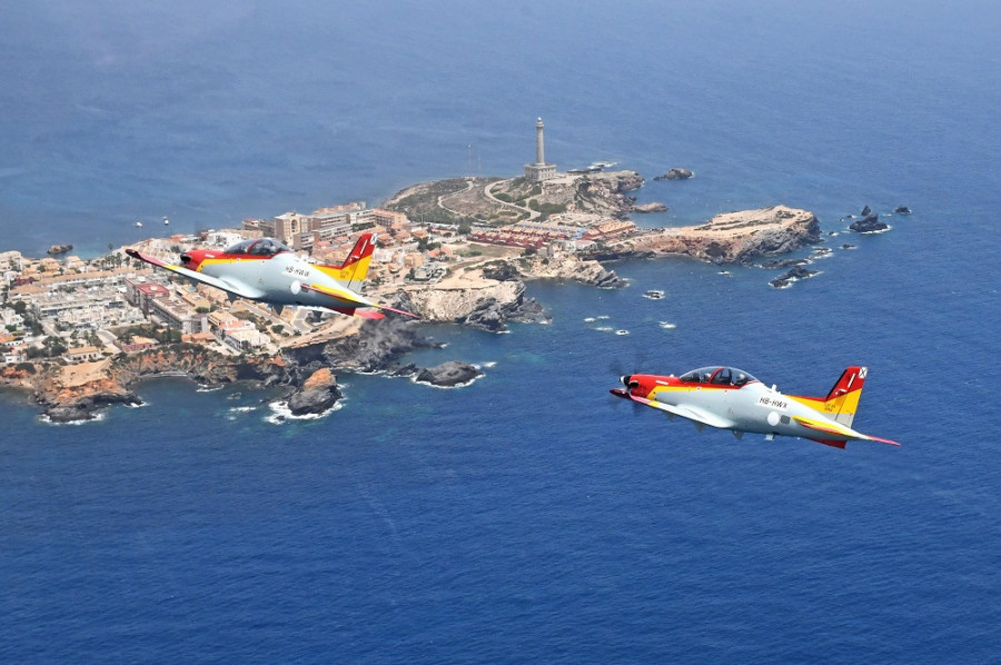 Dos pc21 sobre el cabo de palos en murcia