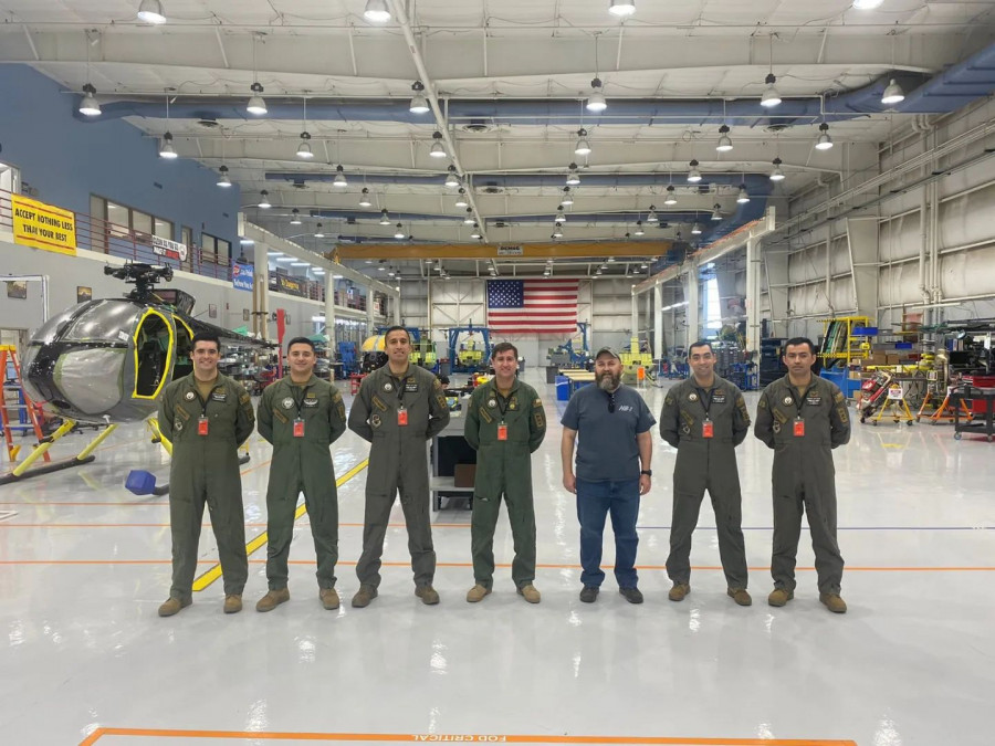 Capacitación helicóptero MD530F en Estados Unidos Foto Ejército de Chile