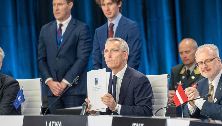 Jens Stoltenberg durante la cumbre de Madrid. Foto OTAN