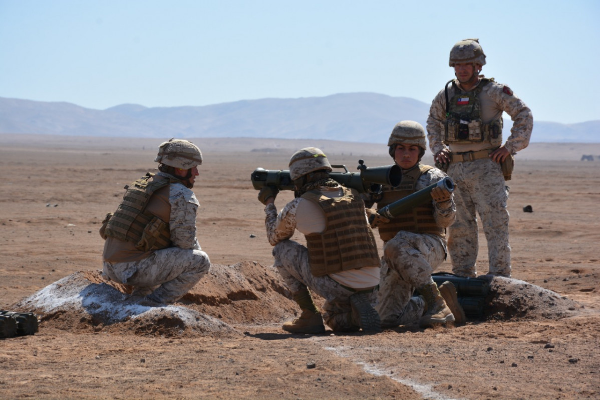 El Eju00e9rcito de Chile efectu00faa tiro de combate con el sistema antiblindaje Carl Gustaf de Saab 004