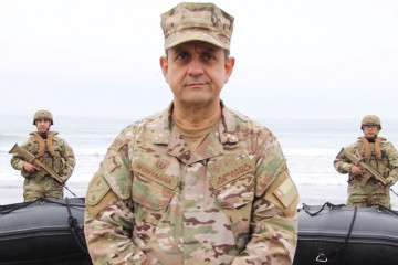 Comandante general del Cuerpo de Infantería de Marina Contraalmirante IM Flavio Montagna Imagen Armada de Chile