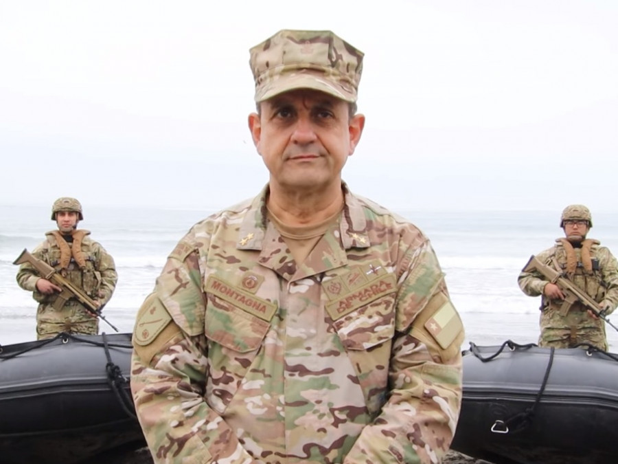 Comandante general del Cuerpo de Infantería de Marina Contraalmirante IM Flavio Montagna Imagen Armada de Chile