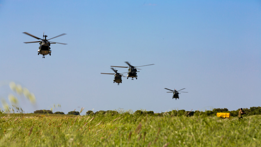 Helicópteros en un ejercicio europeo. Foto EDA