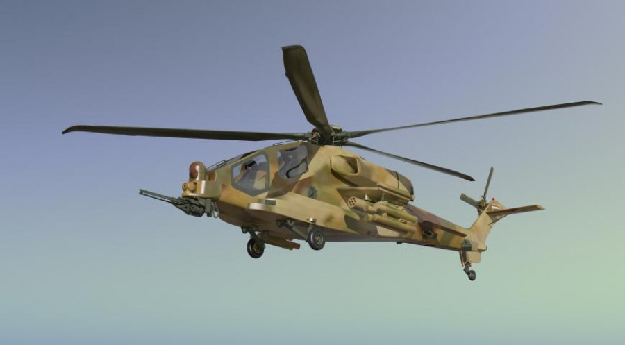 Aspecto del futuro helicóptero de ataque italiano AW249. Imagen Leonardo