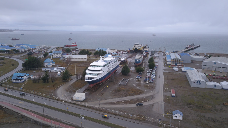 Vista aérea de las instalaciones de la planta de Asmar Magallanes Foto Asmar