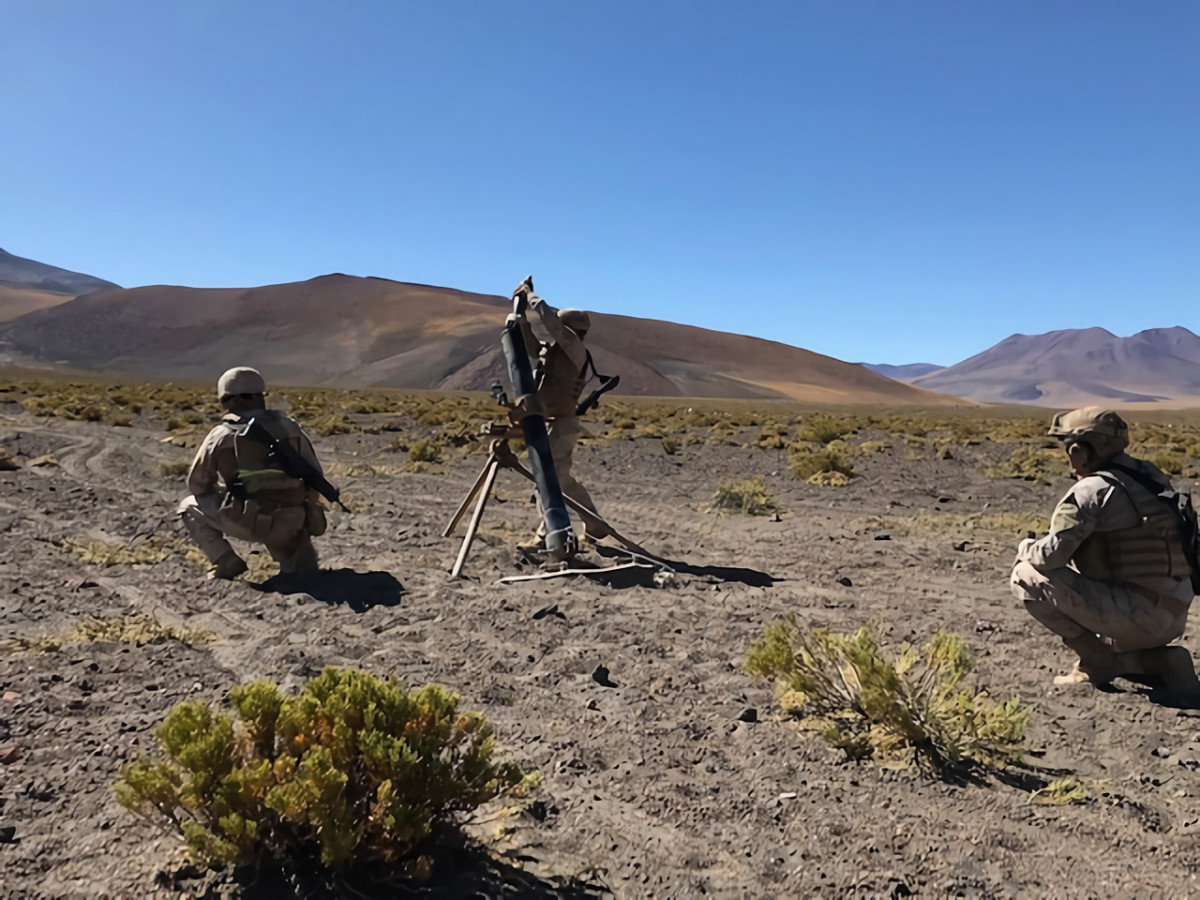 Entrenamiento de la unidad de morteros Brimot Calama Foto Eju00e9rcito de Chile 004 (2)