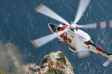Helicóptero de Babcock durante un servicio aéreo en España. Foto Babcock