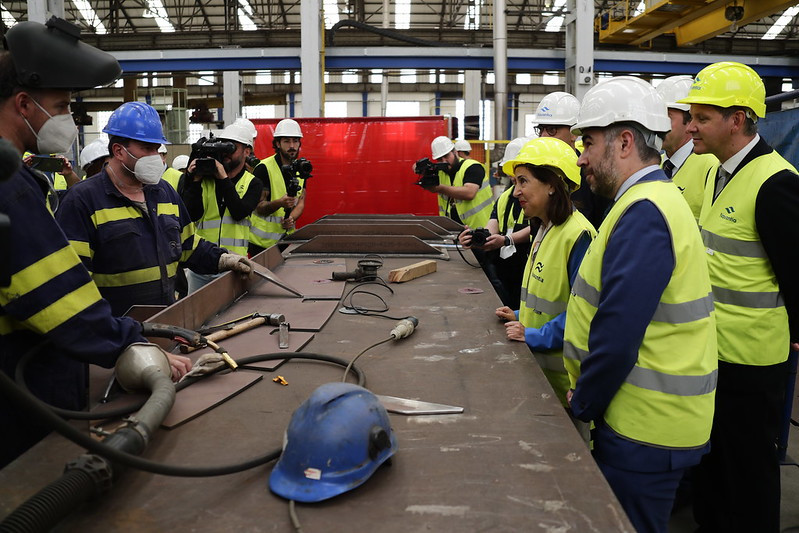 Robles visita al astillero de Navantia en Ferrol