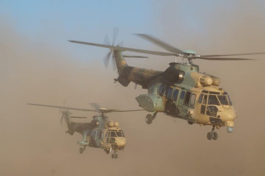 Helicópteros Cougar en el ejercicio Chusca Foto Ejército de Chile