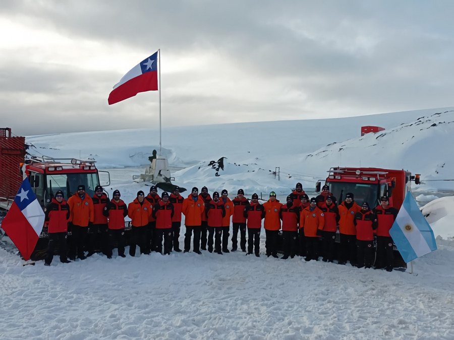 Instrucción combinada antártica de Chile y Argentina Foto Ejército de Chile