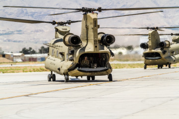 Helicópteros CH 47 Chinook del Ejército de Estados Unidos. Foto US Army