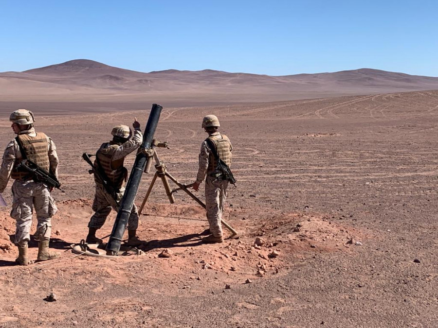 Competencia de morteros de la I División Foto Ejército de Chile