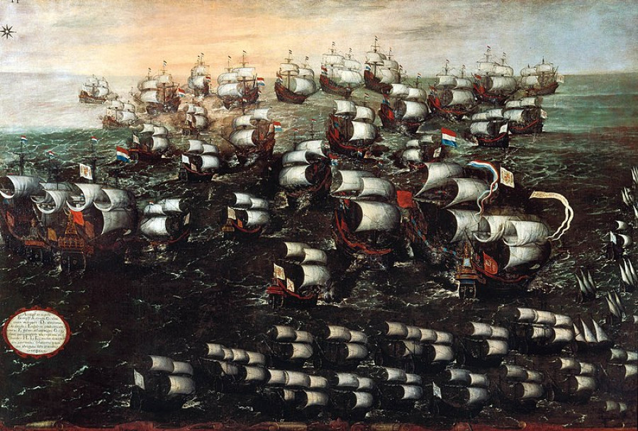 800px Batalla naval de Pernambuco o de los Abrojos (vista II). Hacia 1632 cuadro2 v2 2