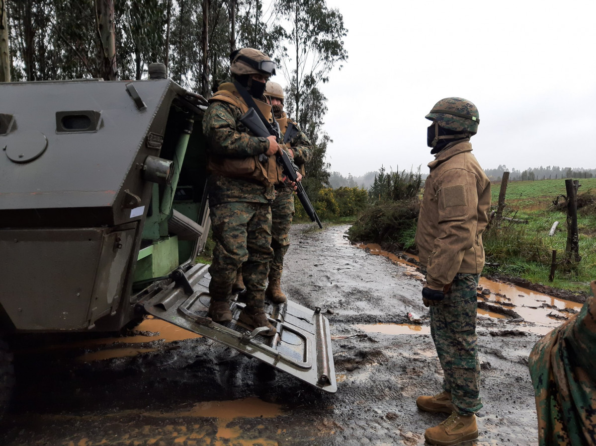 General Edward Slater visita a personal del Eju00e9rcito de Chile Foto JDN La Araucanu00eda