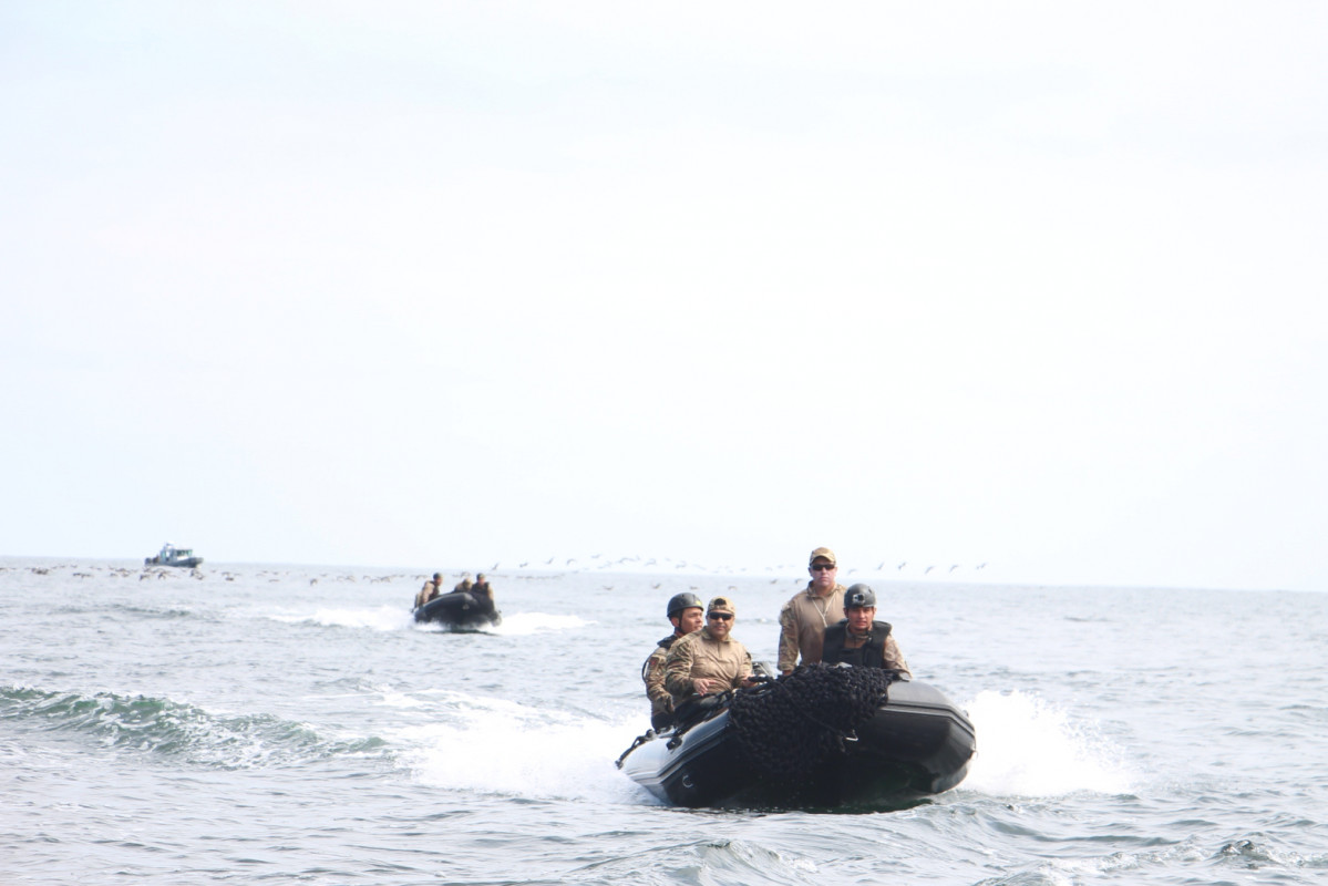 Lanzamiento de paracaidistas de la VI Divisiu00f3n de Eju00e9rcito en la playa Cavancha Foto Eju00e9rcito de Chile 004