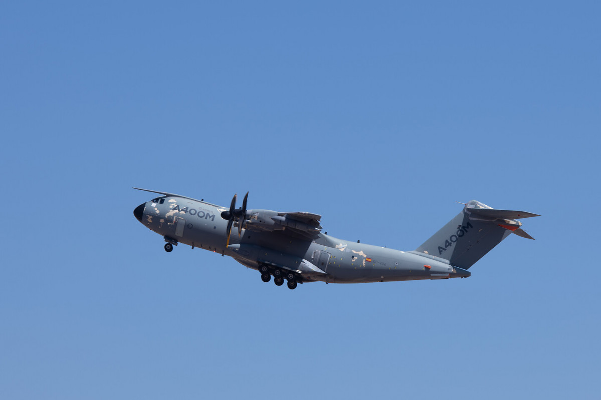 Ensayo en vuelo del uso de combustible SAF en un A400M. Foto Airbus