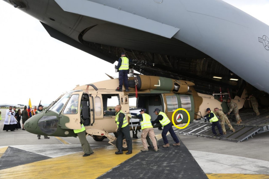 UH 60AL a su llegada a Bogotá. Fotos Policía de Colombia (2)