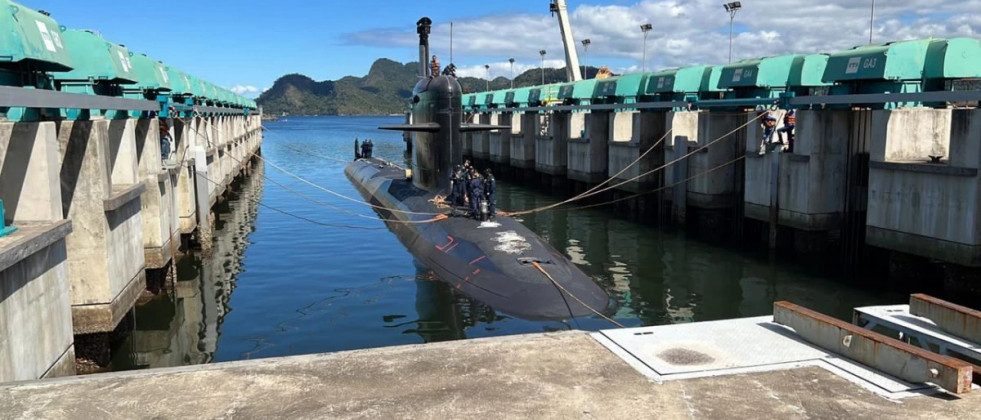 Submarino Humaitá en el Complejo Naval de Itaguaí Foto Marina de Brasil
