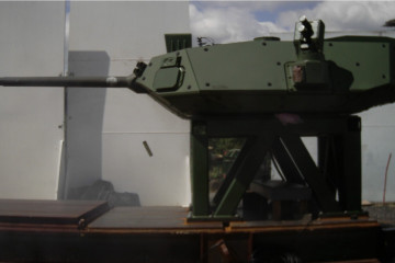 Ensayo de la nueva torreta UT50 de Elbit Systems. Foto Elbit Systems of America