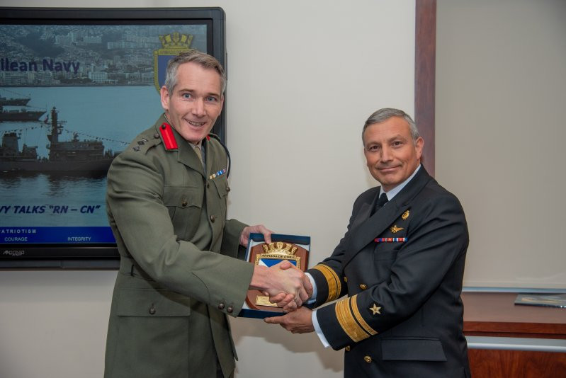 Reunión de Estados Mayores Armada de Chile y Royal Navy Foto Armada de Chile