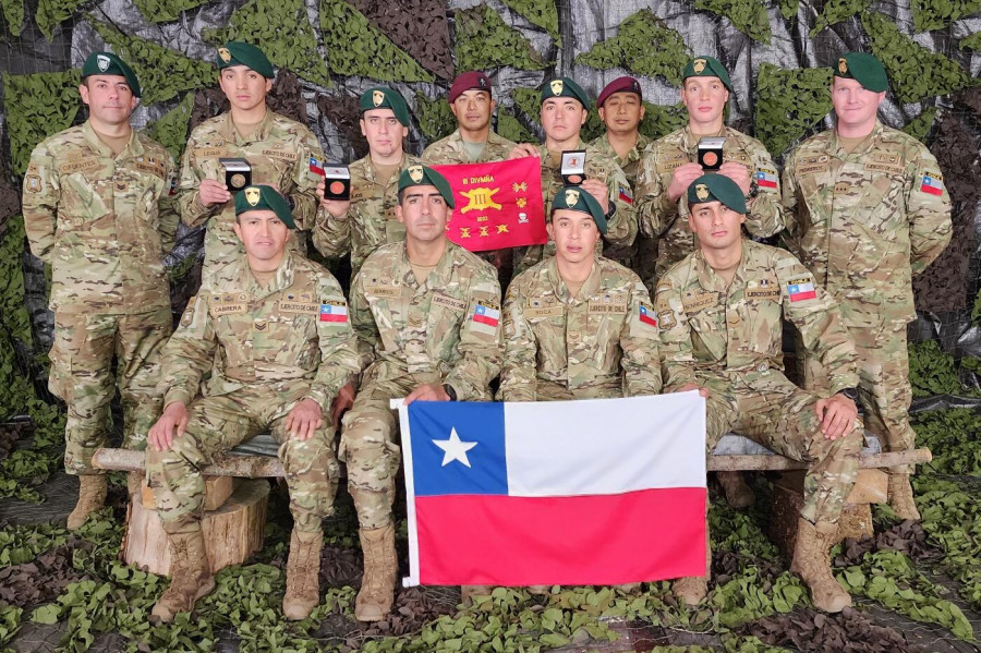 Patrulla de la III División de Montaña en Cambrian Patrol 2022 Foto Ejército de Chile