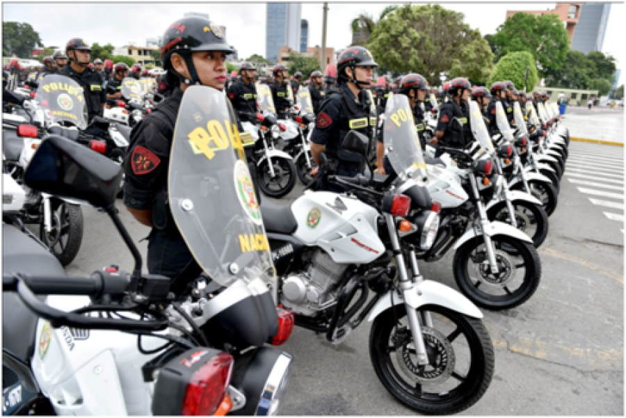 La Policía Nacional del Perú comprará 40 motocicletas pisteras