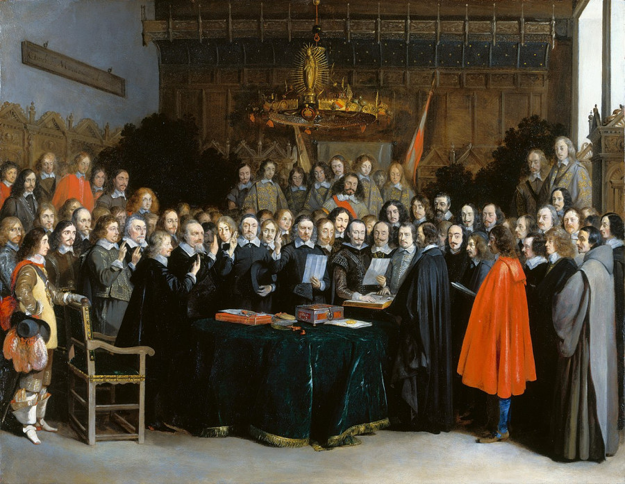 Firma de la paz de westfalia de Gerard ter Borch