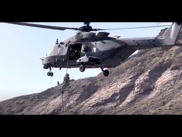 El NH90 y el Ezapac en el ejercicio Sirio del Ejército del Aire