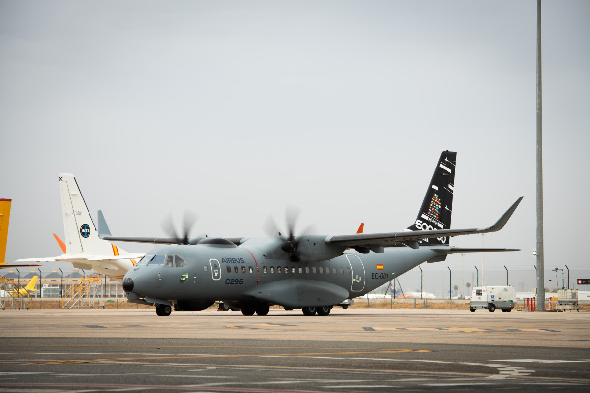 Unidad MSN163 del C295 dotada con combustible SAF01. Fuente Airbus