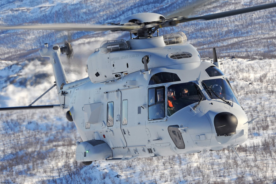 Helicóptero NH90 de las Fuerzas Armadas suecas. Foto NH Industries
