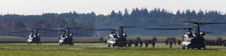 Helicópteros CH 47 Chinook nerlandeses. Foto Ministerio de Defensa de Países Bajos