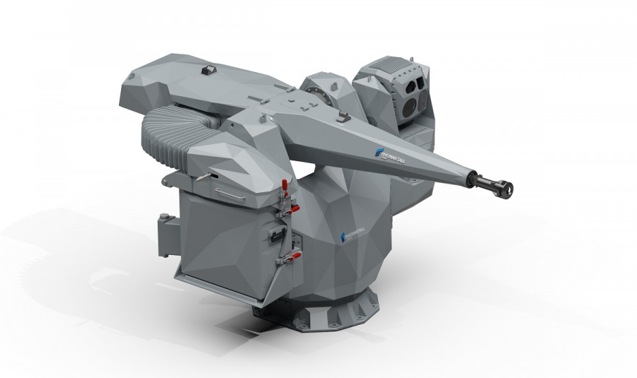 Sistema de armamento MLG27 4.0 de Rheinmetalla, seleccionado para ls fragatas alemanas F126. imagen Damen