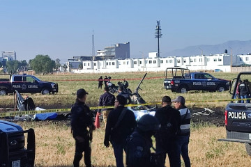 Cae helicóptero de Seguridad Pública de Aguascalientes en México y deja cinco muertos