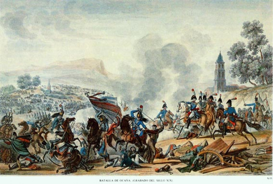 Batalla cocana grabado siglo XIX